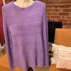Style & Co Textured Sweater purple